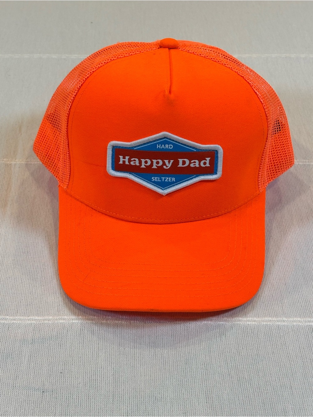 Happy Dad Hard Seltzer Neon Orange Trucker Hat